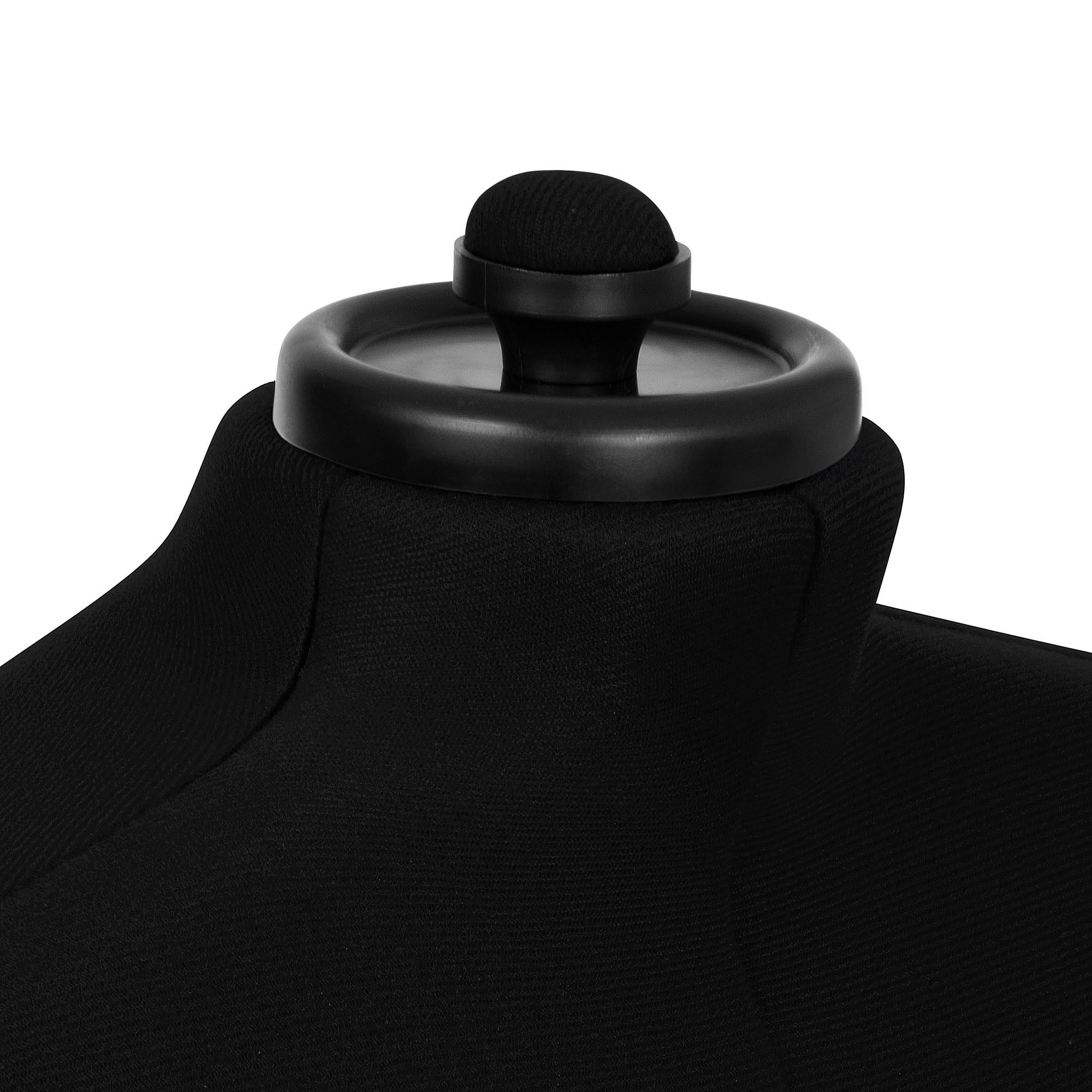 Schneiderpuppe Supa Fit L mit Rollen Schwarz – Verstellbare Schneiderbüste Größe 46–52 mit 12 Einstellrädern & Metallstativ
