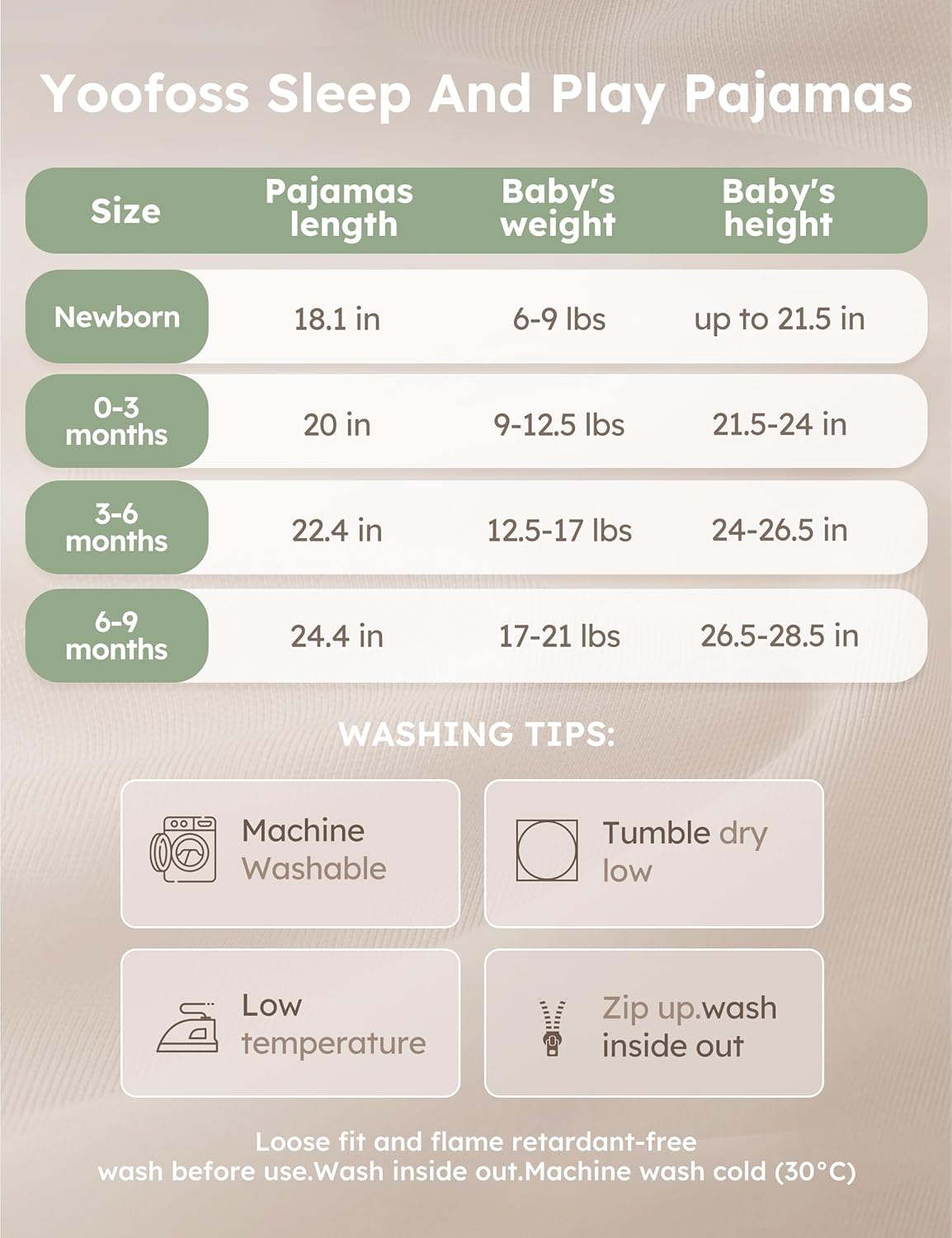Yoofoss Rayon Made From Bamboo Baby Pajamas 3pcs Newborn Sleepers For Boy Girl Clothes, 0-3 3-6 6-9 Months Footed Pjs