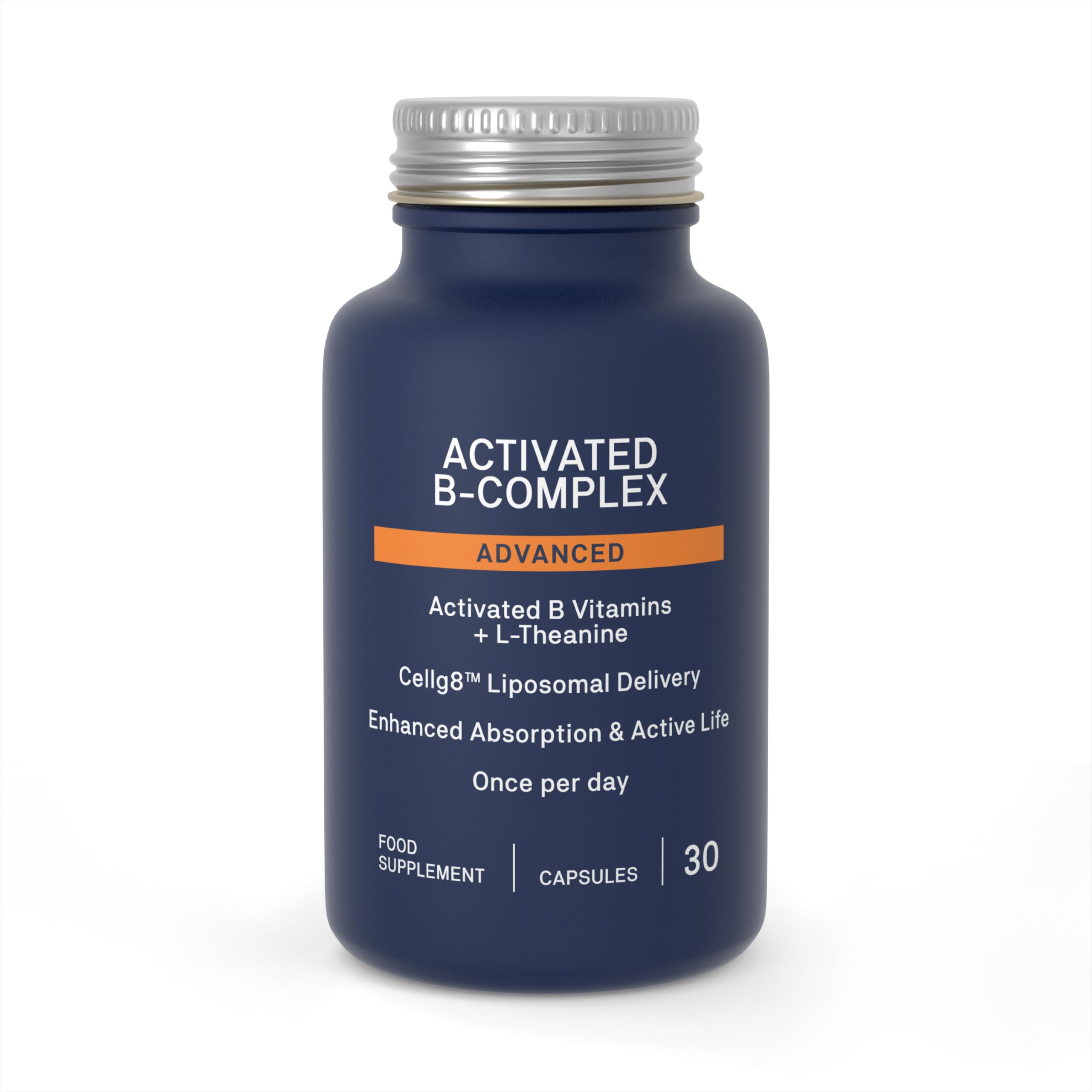 NATROCEUTICS Activated B Complex Advanced - All 8 Methylated B Vitamins - L-Theanine, Liposomal, P5P B6, Dual B12, High Strength - 30 Vegan Capsules One Per Day