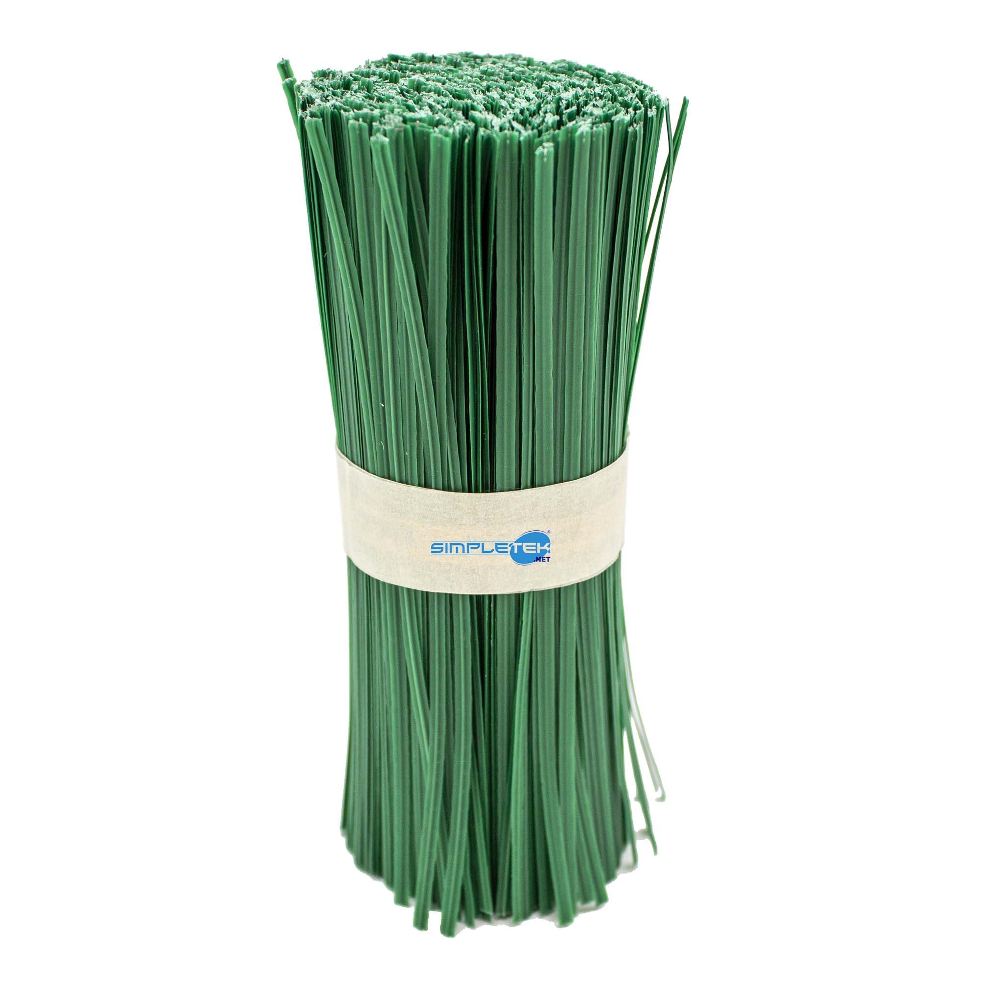 Colliers de serrage en plastique armé d'un fil aluminium flexible vert de 15 cm - 1000 u