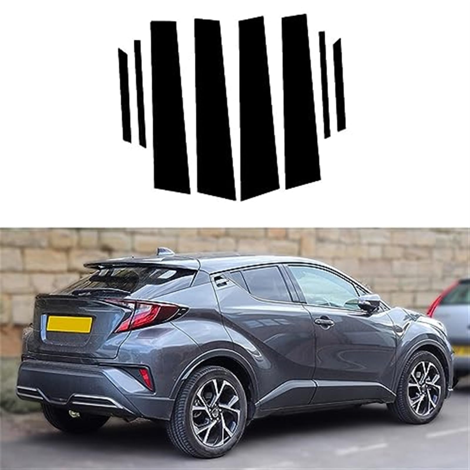 Dla Toyota, C-HR 2018 2019 2020 2021 2022 słupki słupkowe drzwi