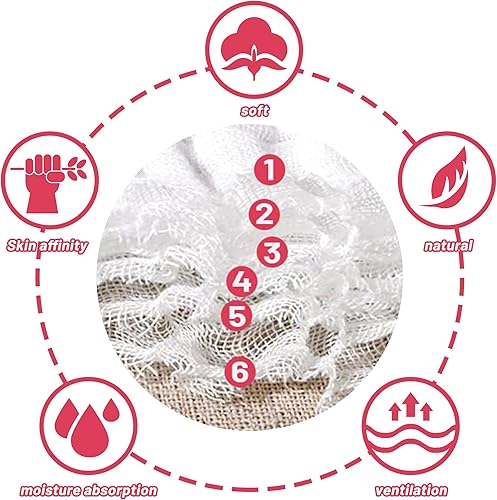 Miniatura 3 de GROBRO7 5Pcs Burp Cloths Baby Bibs Muslin Burping Bid