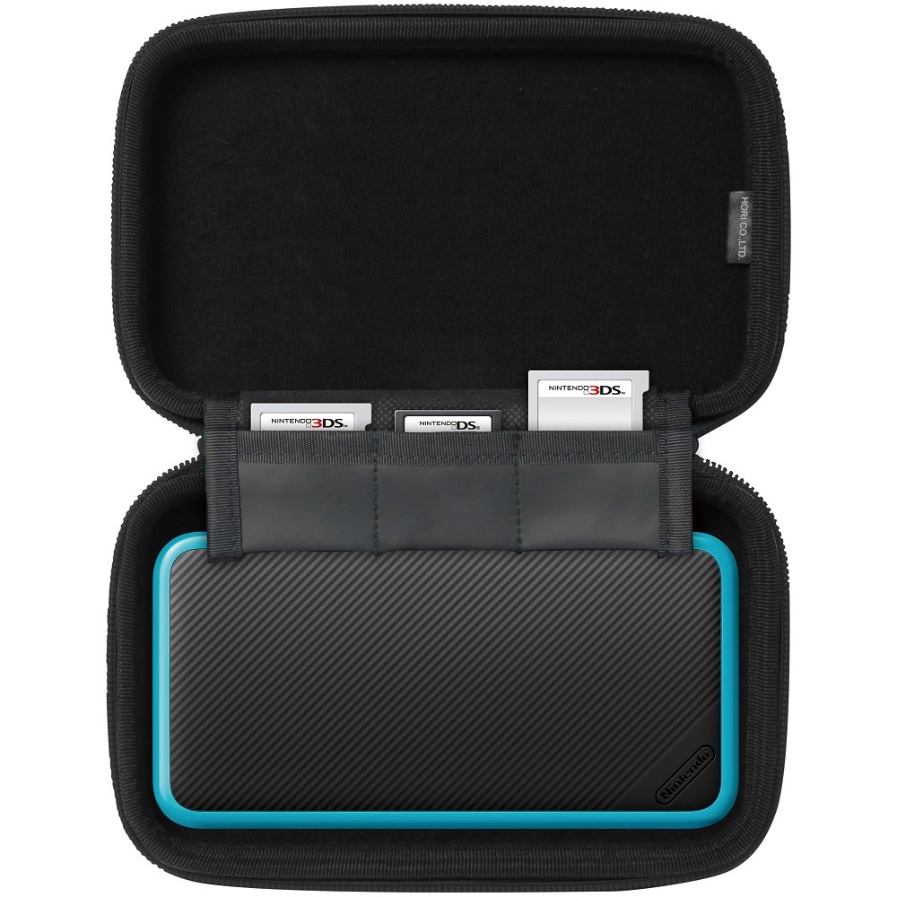 Newニンテンドー2DS LL ブラック×ターコイズ  ポーチ カバー付き Newニンテンドー2DS LL ブラック×ターコイズ ポーチ カバー付き