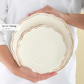 Karaca Emsan Antik 36 Parça 8 Kişilik Yemek Takımı