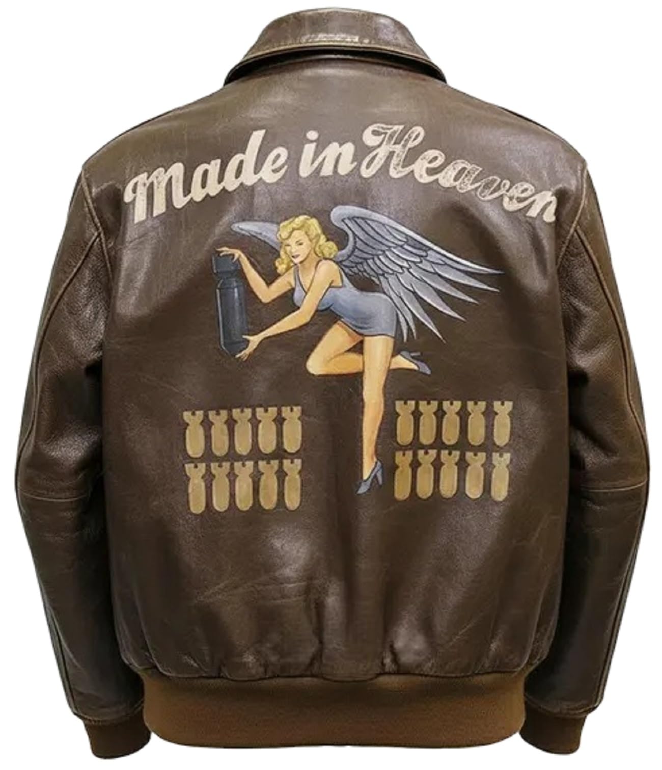 Bomber da uomo in pelle marrone vintage – iconico costume cosplay ispirato ai videogiochi