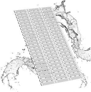 XIYUNTE Non Slip Bath Mat for Tub, Shower Mat Non Slip for Bathroom Shower, 36 x 16 Inch Bathtub Mat Non-Slip with Suction Cups, Drain Holes for Shower, Rubber Bath Mat Non Slip for Elderly, Grey