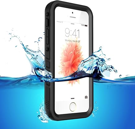 Iphone Funda 5SE/5S/5 impermeable Three-Proof Case,color negro