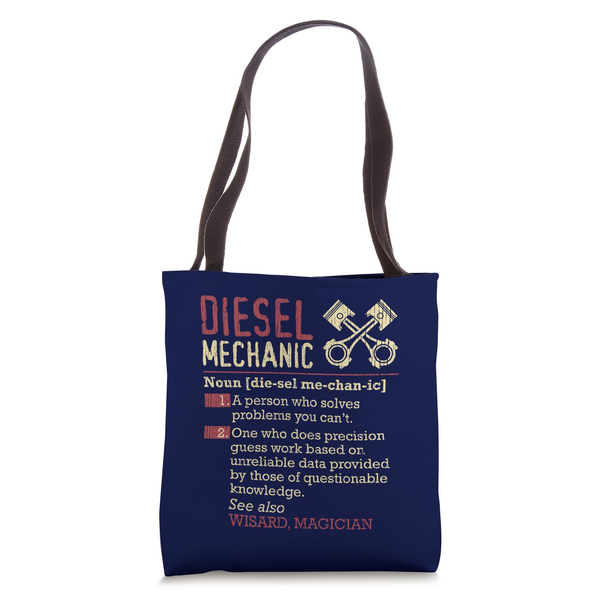 Diesel Mechanic Meaning Vintage Retro Design Funny Diesel Tote Bag