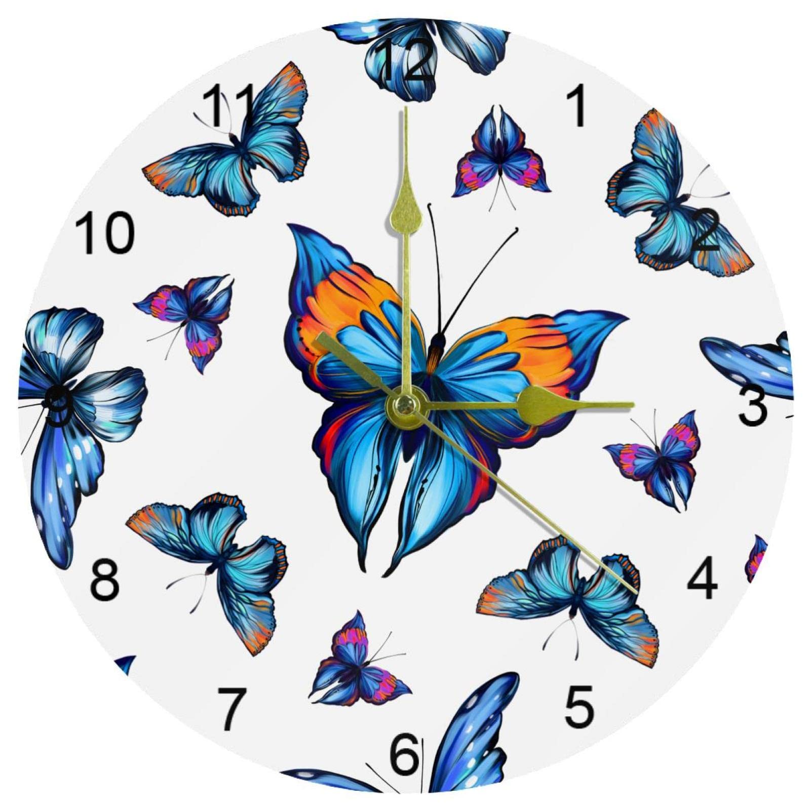 Horloge murale sans tic-tac à quartz silencieuse pour chambre et bureau