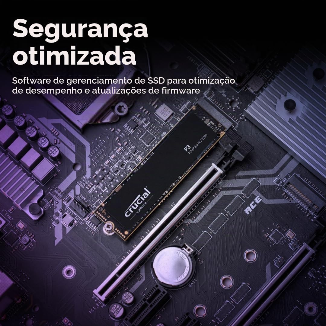 SSD Crucial P3 1TB NVMe PCIe M.2 2280 - CT1000P3SSD8 | Amazon.com.br
