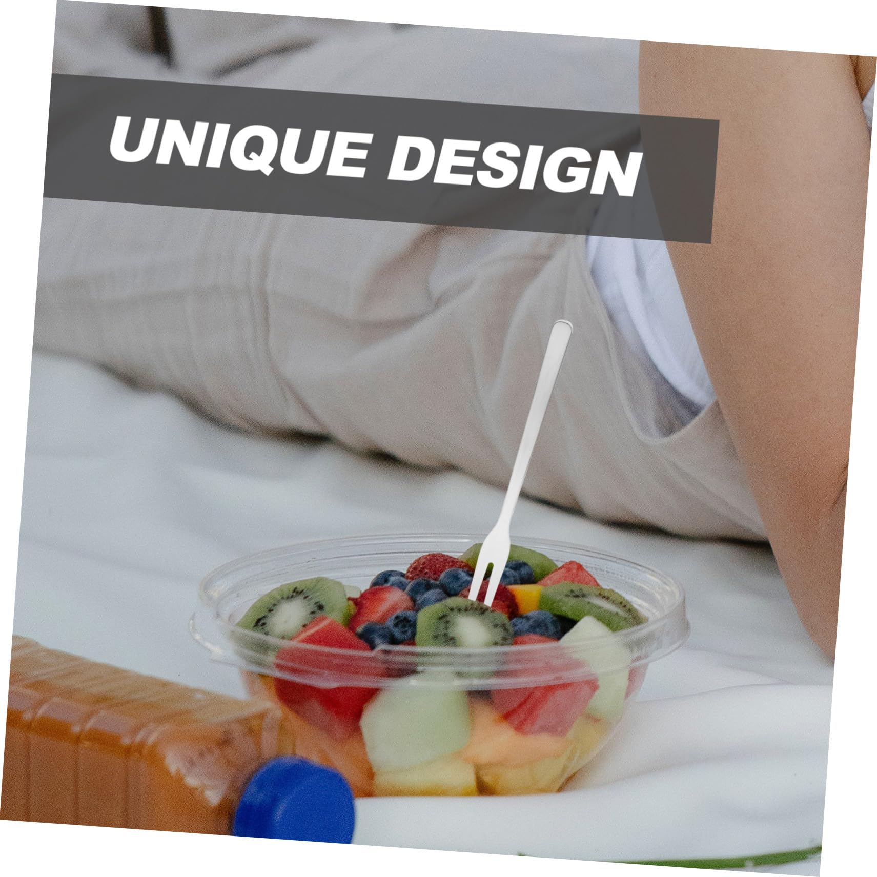 8 pezzi Forchettine per Frutta in Inox Resistenti di Piccole Forchette per Dessert Insalata e Antipasti Design Ergonomico ed per Uso Quotidiano e