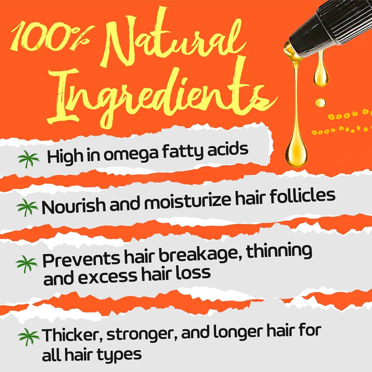 Tropic Isle Living Jamaican Black Castor Oil with Almond, Avocado & Jojoba Oils – Nourishing Hair & Scalp Conditioning Oil – (1 Item)