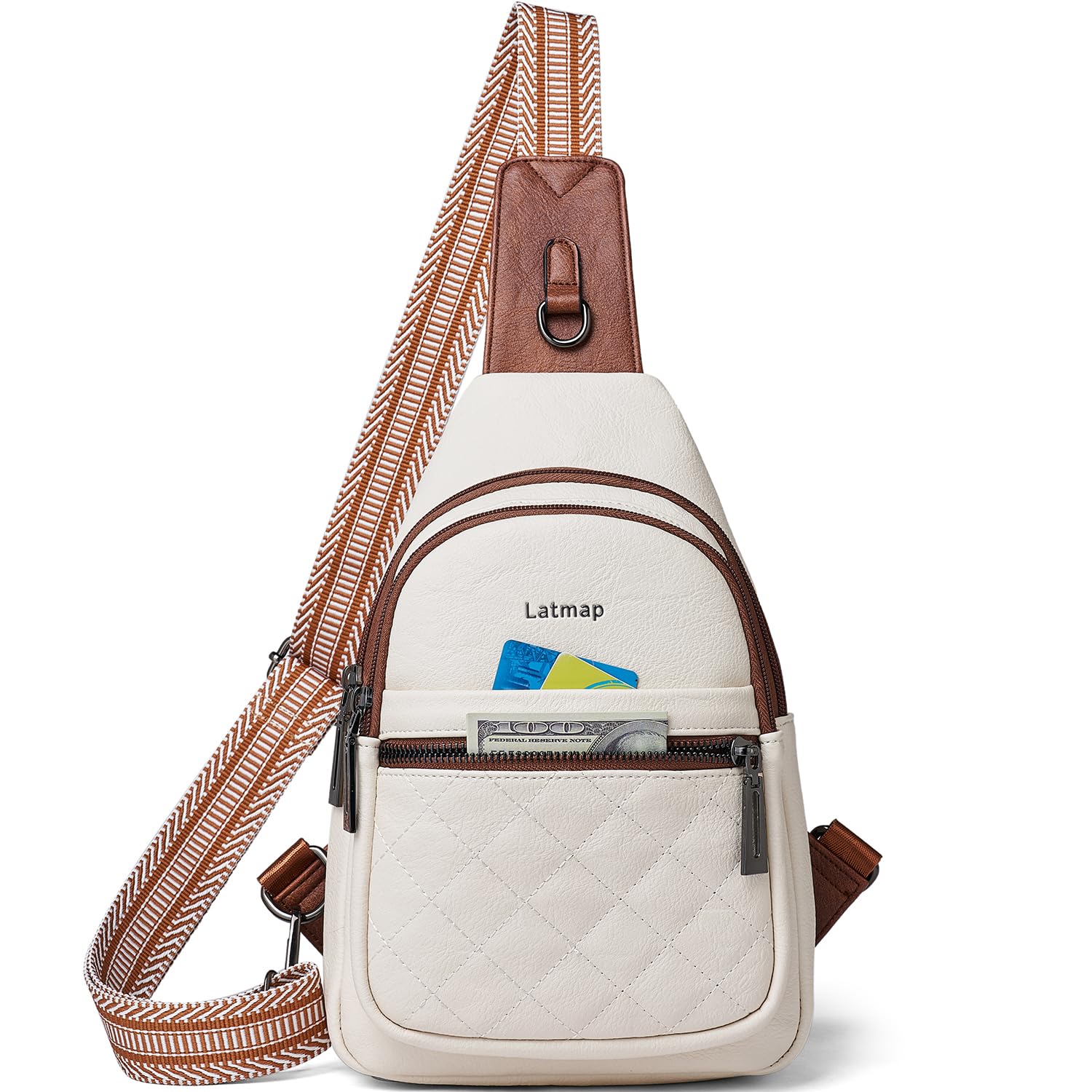Sling Bag For Women Fanny Pack Crossbody Travel Shoulder Belt Bags Tote Backpack Purse Faux Leather