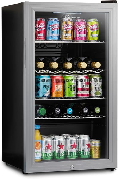 Subcold Super85 LED - Under-Counter Fridge | 85L Beer, Wine & Drinks Fridge | LED Light + Lock and Key | Energy Efficient (Black, 85L)… - 1