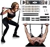 INNSTAR Portable Home Gym Set with Workout Bar, Bench Press Set, Squat Resistance Band, Door Anchor and More-Full Body Workout Equipment to Build Muscle and Shape Body