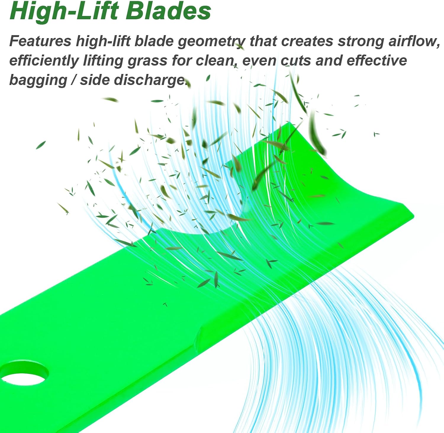 038-4826-00 High Lift Blades Fit for 48 inch Bad Boy MZ Magnum ZT CZT Elite Stand-On Mower Replace 038482600 (3 Pack)