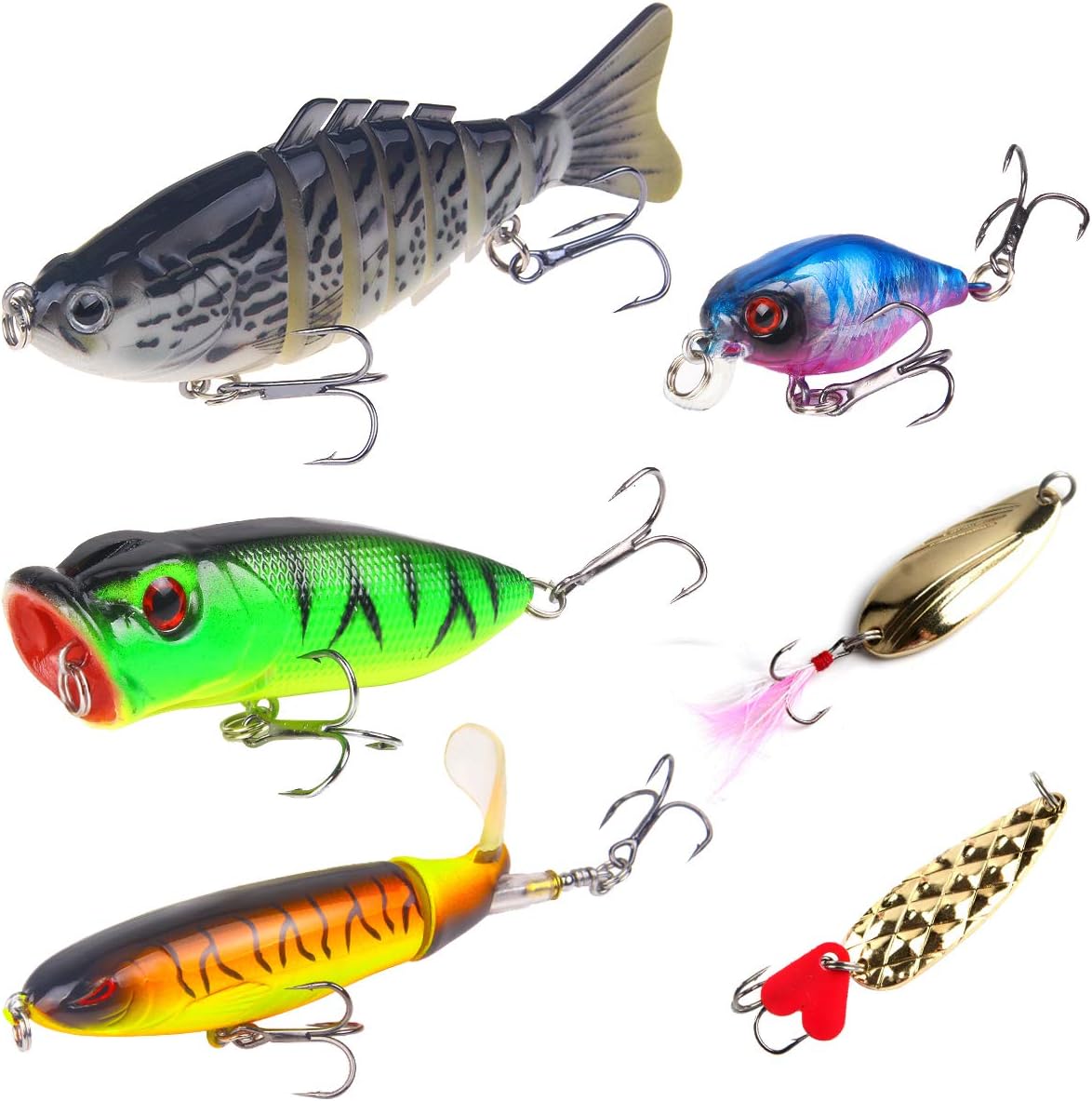 Fishing Lures for Bass 3.9 inch 7 Segment Multi Jointed Swimbaits Bass Slow Sinking Hard Lure Fishing Tackle Kits Lifelike