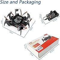 Vista 7 de FREENOVE Kit de robot hexápodo con control remoto (compatible con Arduino IDE), torsión de arrastre para caminar, control remoto de aplicación