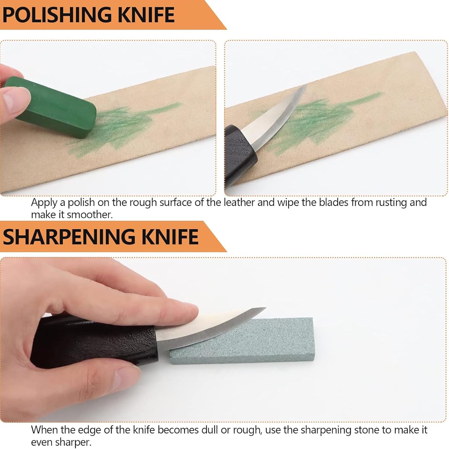 VIBRATITE Deluxe Wood Carving Kit, Wood Carving Tools Set with Leather Storage Roll Bag, Wood Carving Knife, Spoon Carving Knife, Whittling Knife, Wood Whittling Kit for Beginners, Adults, Woodworking