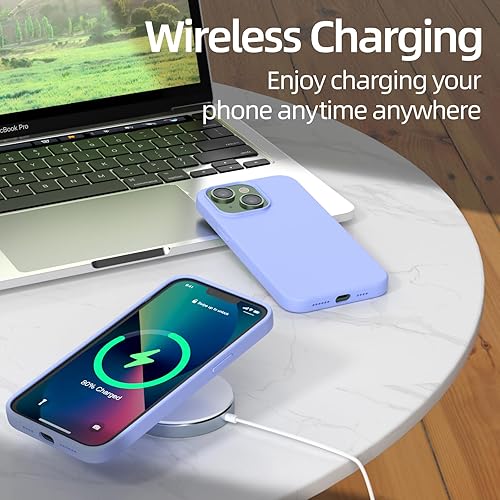 Miniatura 2 de Funda para iPhone 13, funda de silicona líquida, protección de cuerpo completo de grado militar, forro de microfibra resistente a los arañazos,