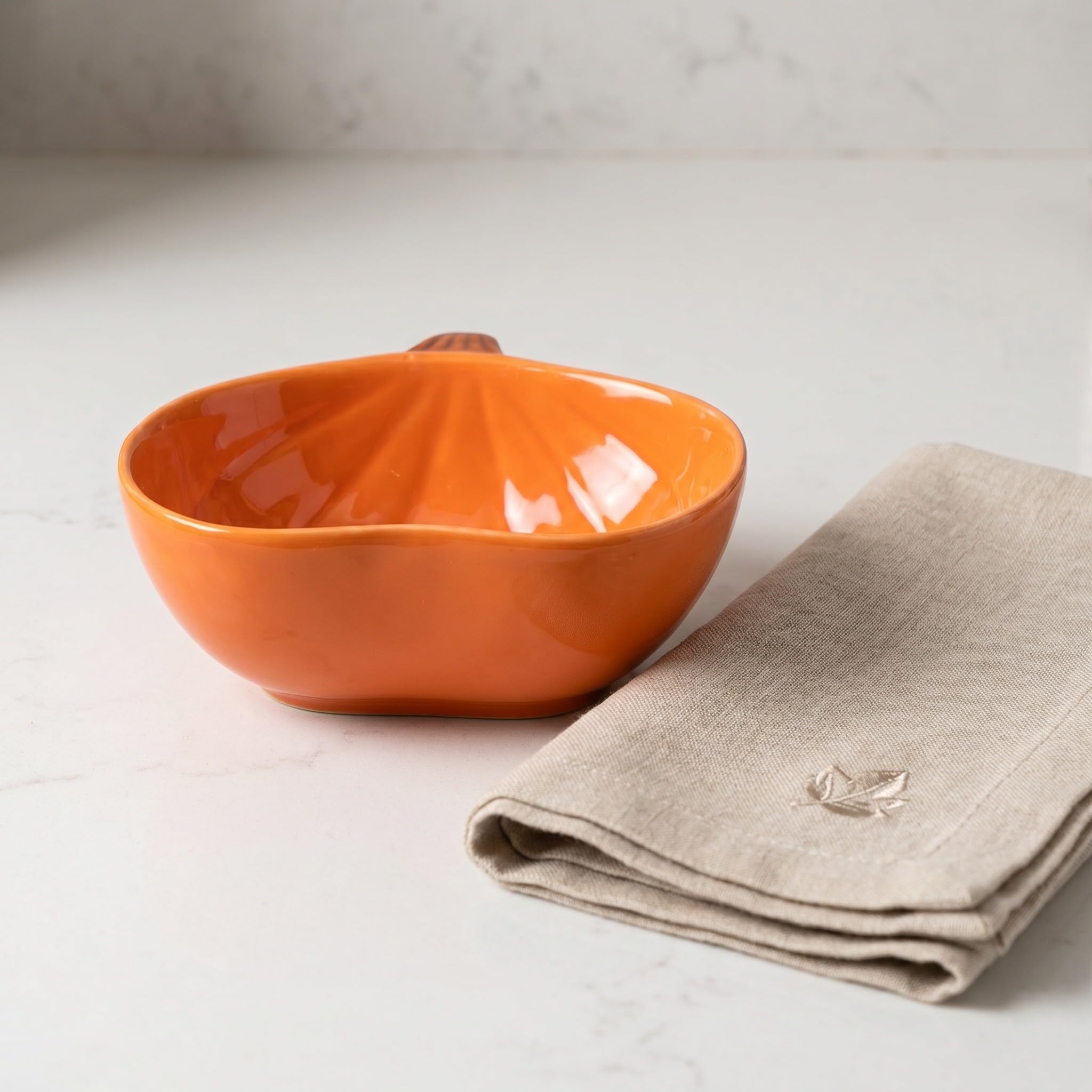 OUNONA 6 sztuk ceramicznych miseczek do maczania dyni jesiennych, małe naczynia do serwowania sosu, przypraw i przekąsek na Święto Dziękczynienia i Halloween