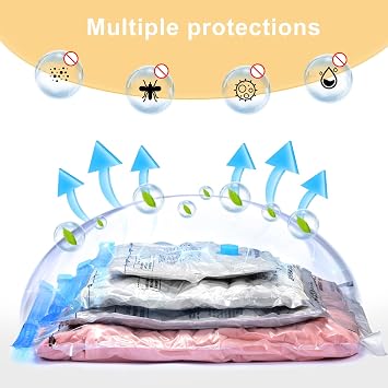 UPGOGO Vacuum Bags for Travel - Space Saver Combo 8 Pack