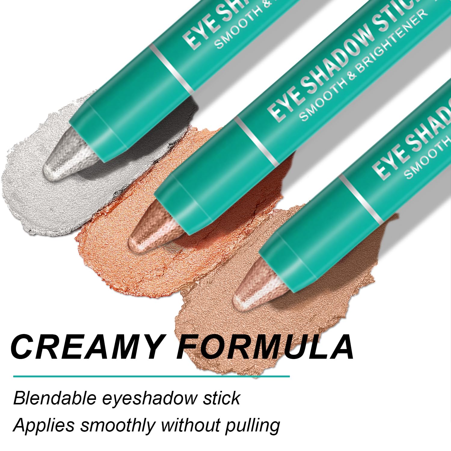 Juego de 8 barras de sombra de ojos, sombra de ojos crema para ojos, champán, perla, gris topo, bronce, cacao, masilla, amatista ahumada, brillante, mate, delineador de ojos, maquillaje impermeable 7
