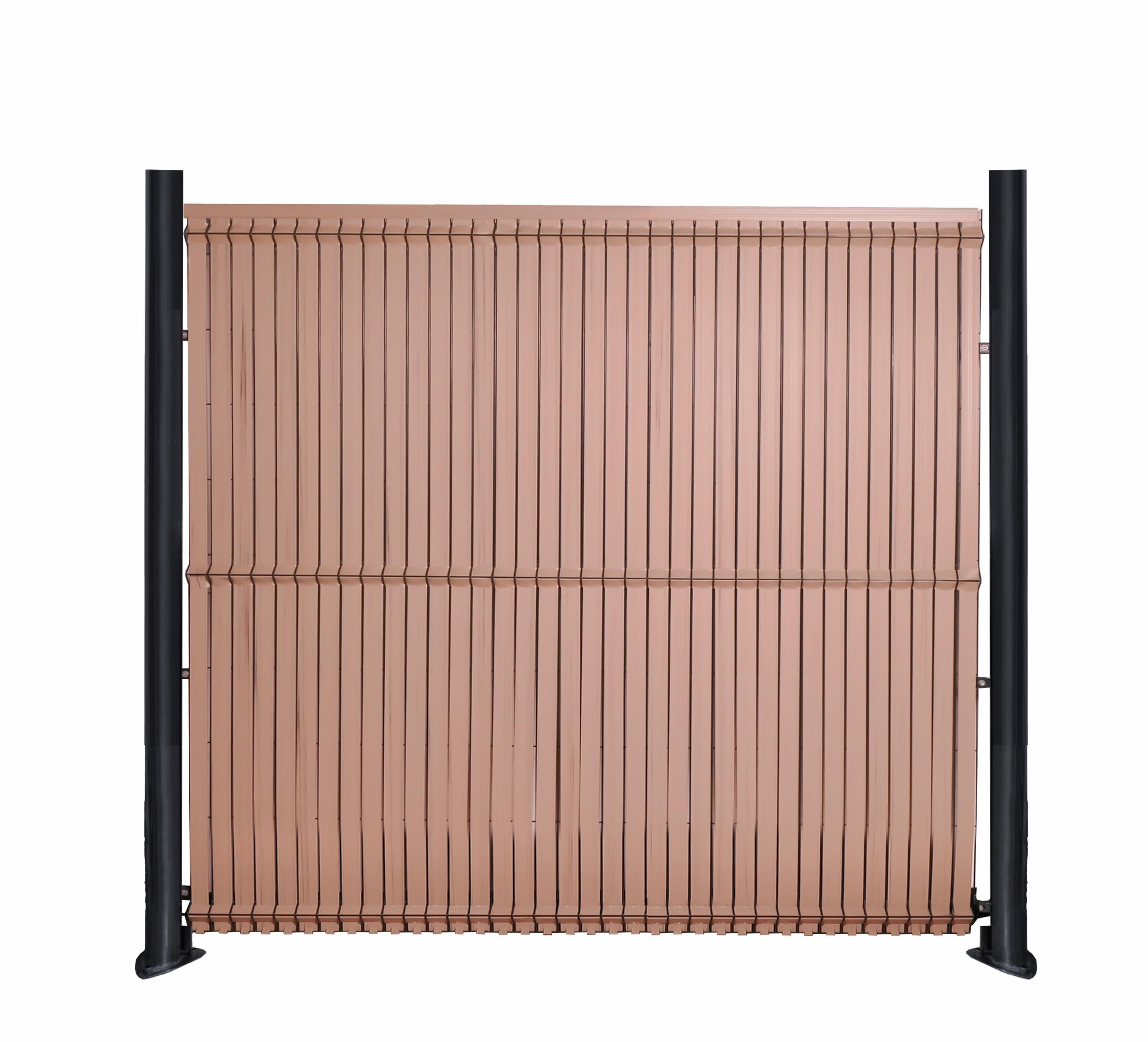 Kit de ocultación de láminas de PVC para panel de malla rígida de malla 55 brisa de vista, altura 1,93 x 2,50 cm, color bambú