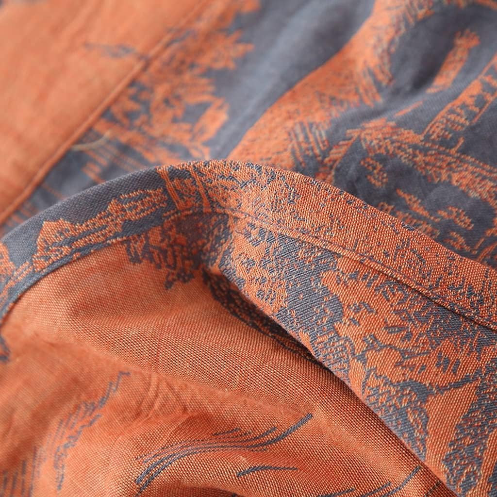 Vestaglia a kimono per uomo in cotone lungo e leggero, abbigliamento da notte, collo scialle, accappatoio con scollo a V