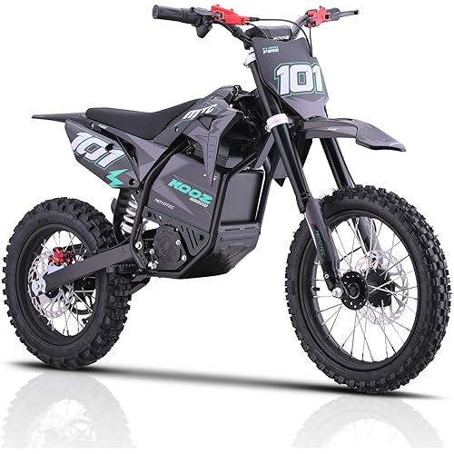 KOOZ HP115E Electric Dirt Bike Ebike for Kids and Teens, 40 MPH 60V 2000W (Max 3000W) Offroad Motorcycle with 14"/12" Tires, Hydraulic Brakes, Ideal for Offroad Riding (40 MPH Blue)