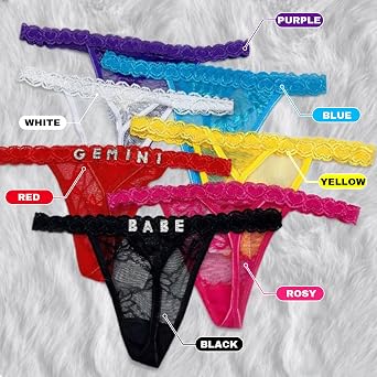 Personalized Thongs with Names Bra Set,Custom Sexy Lace Thongs with Name,Personalized Underwear Panties Lace Bikini