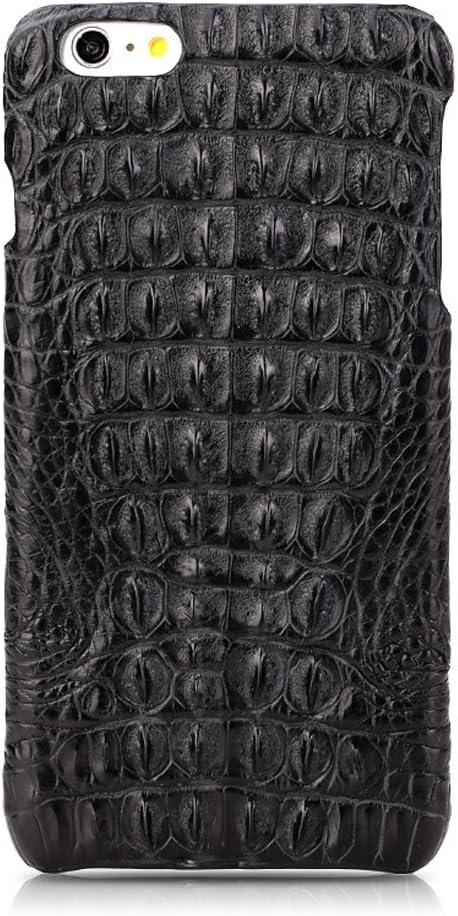 iOuBuy Crocodile Skin Luxury Leather Case for iPhone 6 Plus 5.5 Inch (Black(Back Part))
