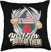 Yes I'm Both Of Them Dual Citizenship Bangladesh Throw Pillow