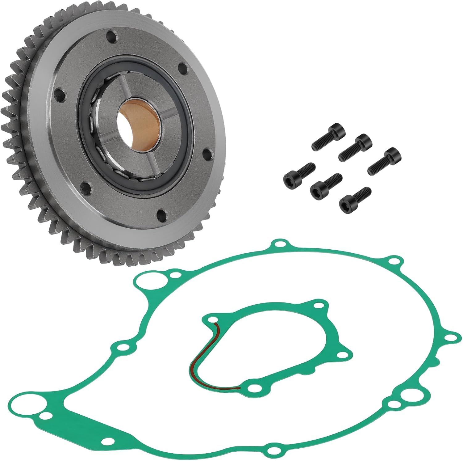 Starter Starting Clutch One Way Gear Bearing Gasket Kit Compatible With 2004-2005 Yamaha Raptor 660 YFM660R