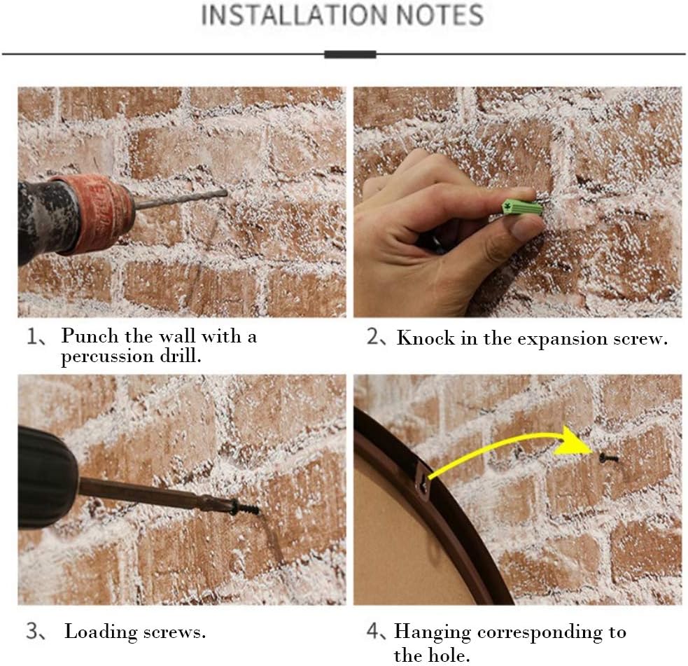 Round Wall-Mounted Bathroom Mirror-Wooden Framed Large Vanity Mirrors Shaving Mirror Magnifying Mirror Shower Make-up Mirror-Bedroom Living Room Hallway（Multiple Sizes）