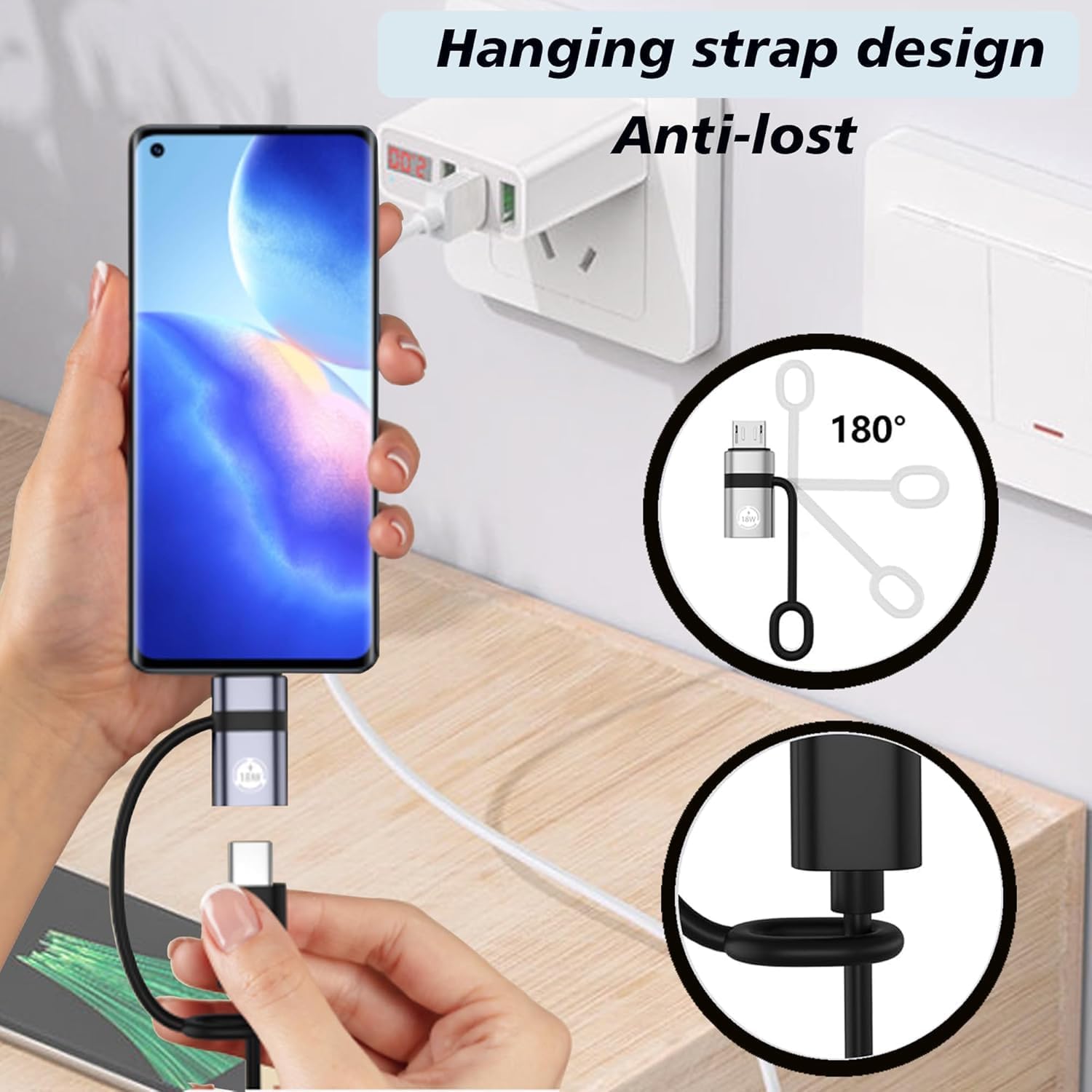 USB Gray C to Micro USB Adapter,Type C Female to Micro USB Male Adapter,Suitable for Samsung Galaxy S6/S7 Edge,LG Nexus 4/5/6 and Other Devices(4 Pack)