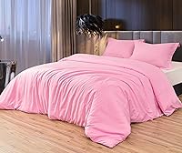 Vista 1 de Juego de funda de edredón de 3 piezas, funda de edredón de microfibra ultra suave de doble cepillado con cierre de cremallera y lazos