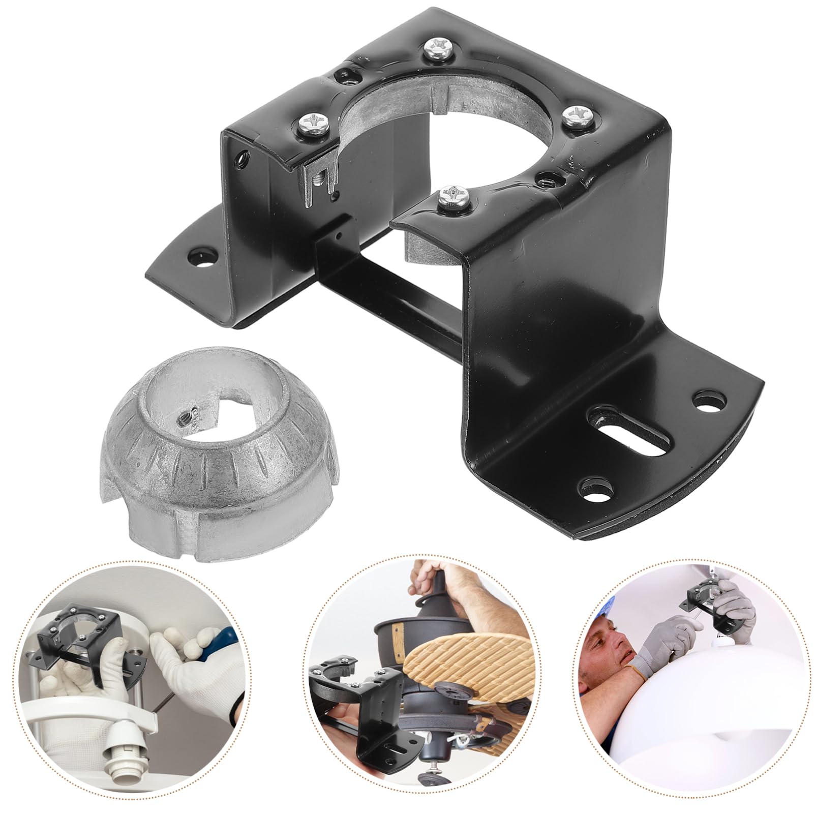 Garneck Ensemble De Supports De Suspension Pour Ventilateur De Plafond Kits De Montage Pour Ventilateur De Plafond Suspendu Pièces De Montage Pour De En Fer Pour