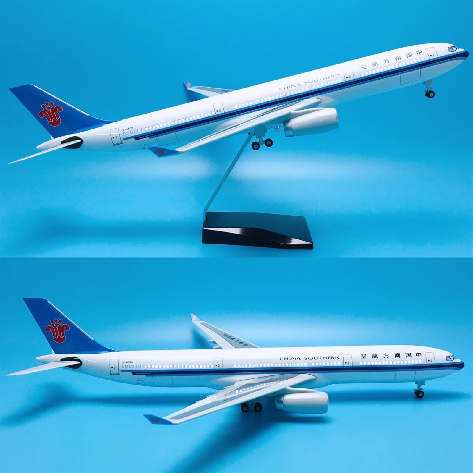Skopiuj model samolotu 1:135 47cm z kołami i światłem Led samolot samoloty Airbus dla A330-300 chiny kolekcja modeli samolotów południowych