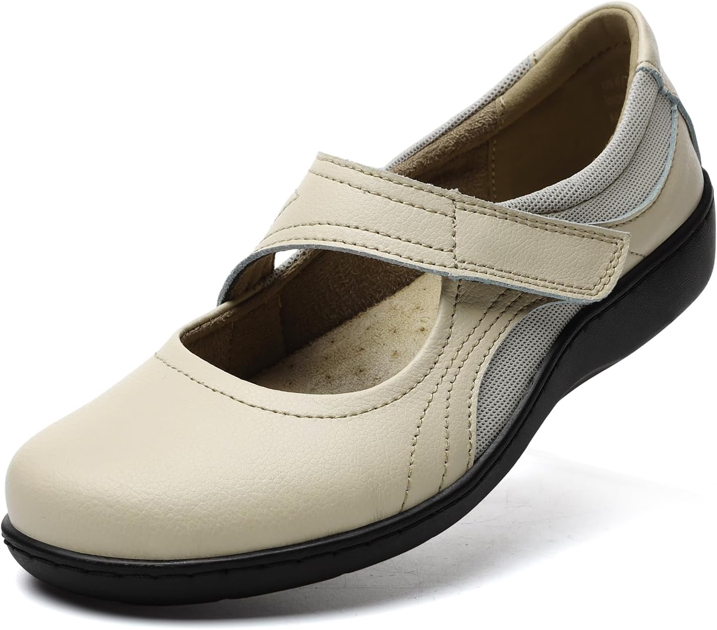 Oviaric Women's Classic Comfort Mary Jane Flats Fashion Casual Dress Shoes Cute Closed Toe Slip On Lightweight Breathable Walking Shoes