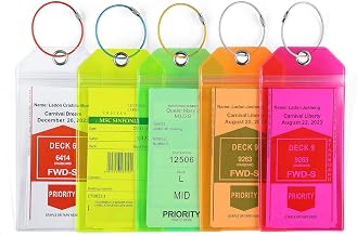 JOLLYANTS Cruise Luggage Tags - Colored Holders, Waterproof & Never Get Lost Luggage - Must Have Essentials for 2025