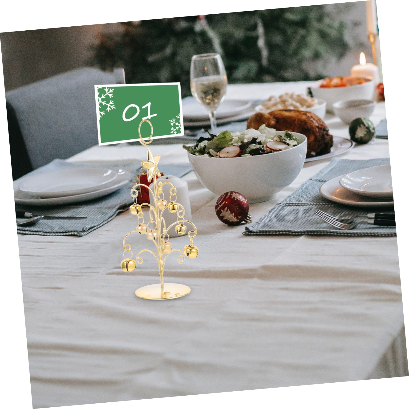 Alipis 5 Pz Porta biglietti natalizi segnaposto segnaposti clip numero tavola di natale fermagli per foto clip ospite carte cartelli matrimonio clip numero di tavolo porta appunti