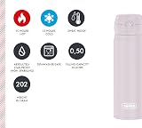 THERMOS ULTRALIGHT BOTTLE Bouteille isotherme, 0,50 l, rose doux, en acier inoxydable, 10 h chaud/20 h froid, entièrement étanche, pour eau, thé, boissons calmes - 5