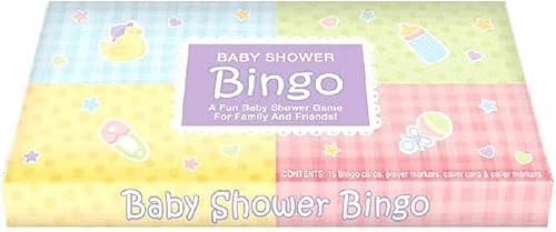 Amscan Delicioso juego de bingo para baby shower, recuerdos novedosos, 1.2 x 13.1, multicolor