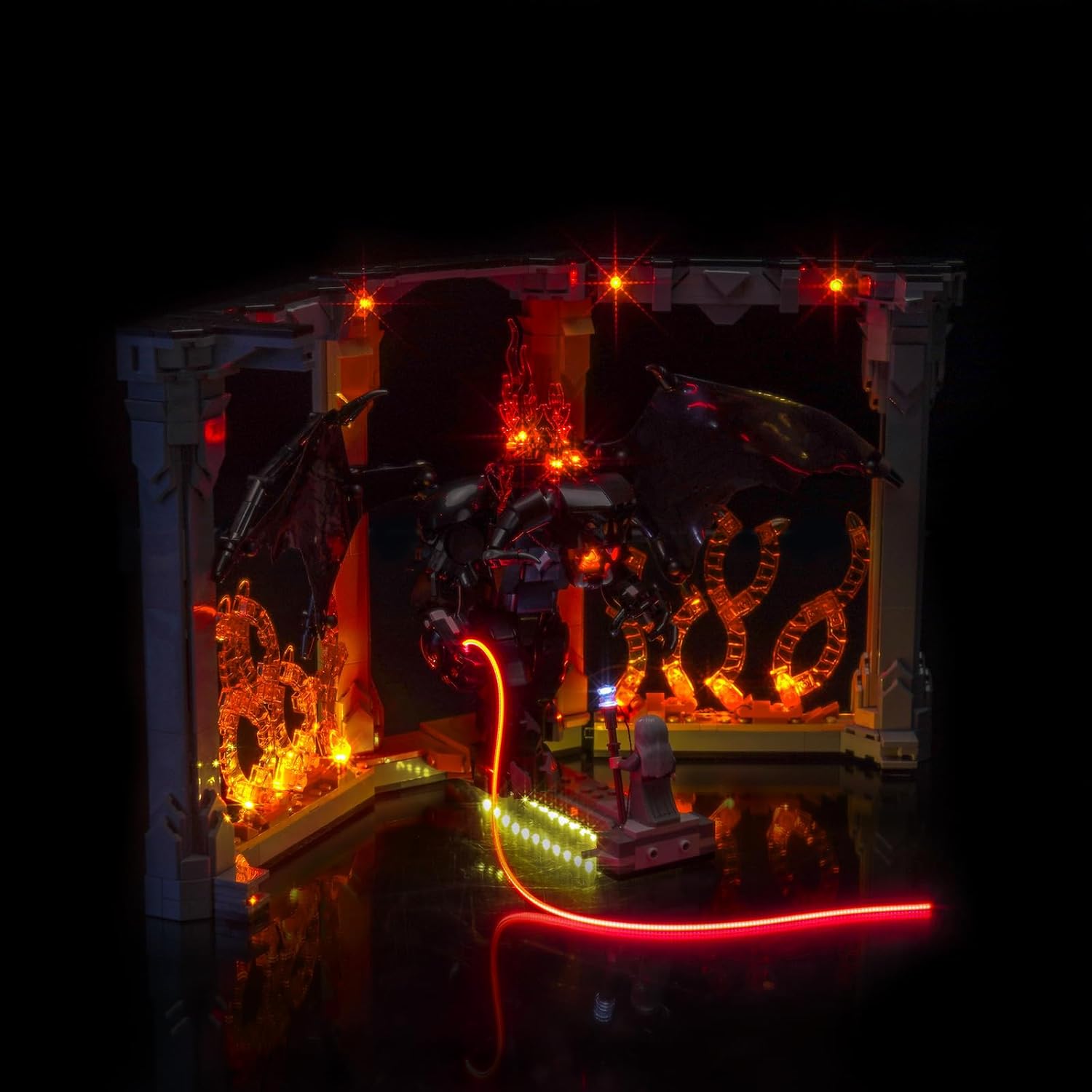 LED Lighting Compatible with Lego 10367 Balrog Book Nook, Light Kit Compatible with Lego Icons 10367, NOT Included The Model Set JUST Lights