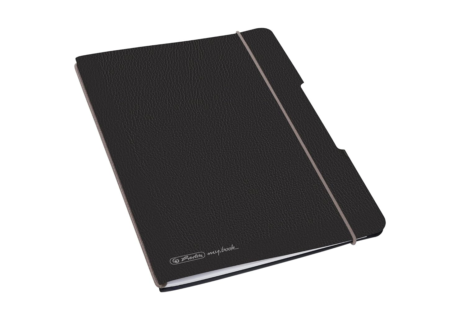 herlitz 50033768 Flex Notebook, A5, 40 Sheets, Punched Leather Look in Anthracite, Pack of 1      Unknown Binding