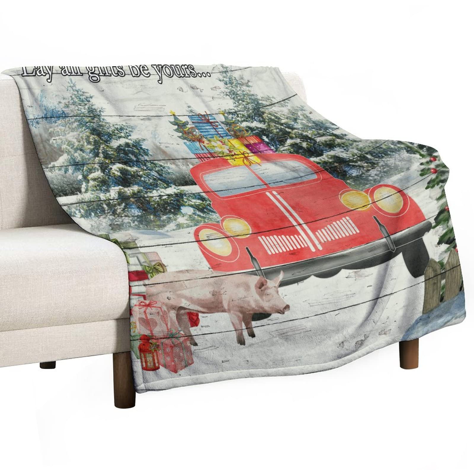 Couverture Noël flanelle contre le froid plaid de canapé doux et chaud