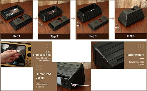 Miniatura 2 de Lupa de pantalla de teléfono celular para teléfonos inteligentes, 12 pulgadas HD 3D plegable para una cómoda visualización de películas y videos