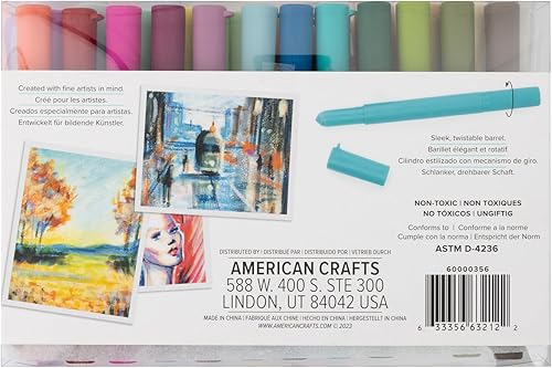 Miniatura 2 de We R Memory Keepers Bolígrafos de dibujo de pigmentos, 12 piezas, bolígrafos de dibujo para pintura, manualidades, suministros de dibujo, juego de