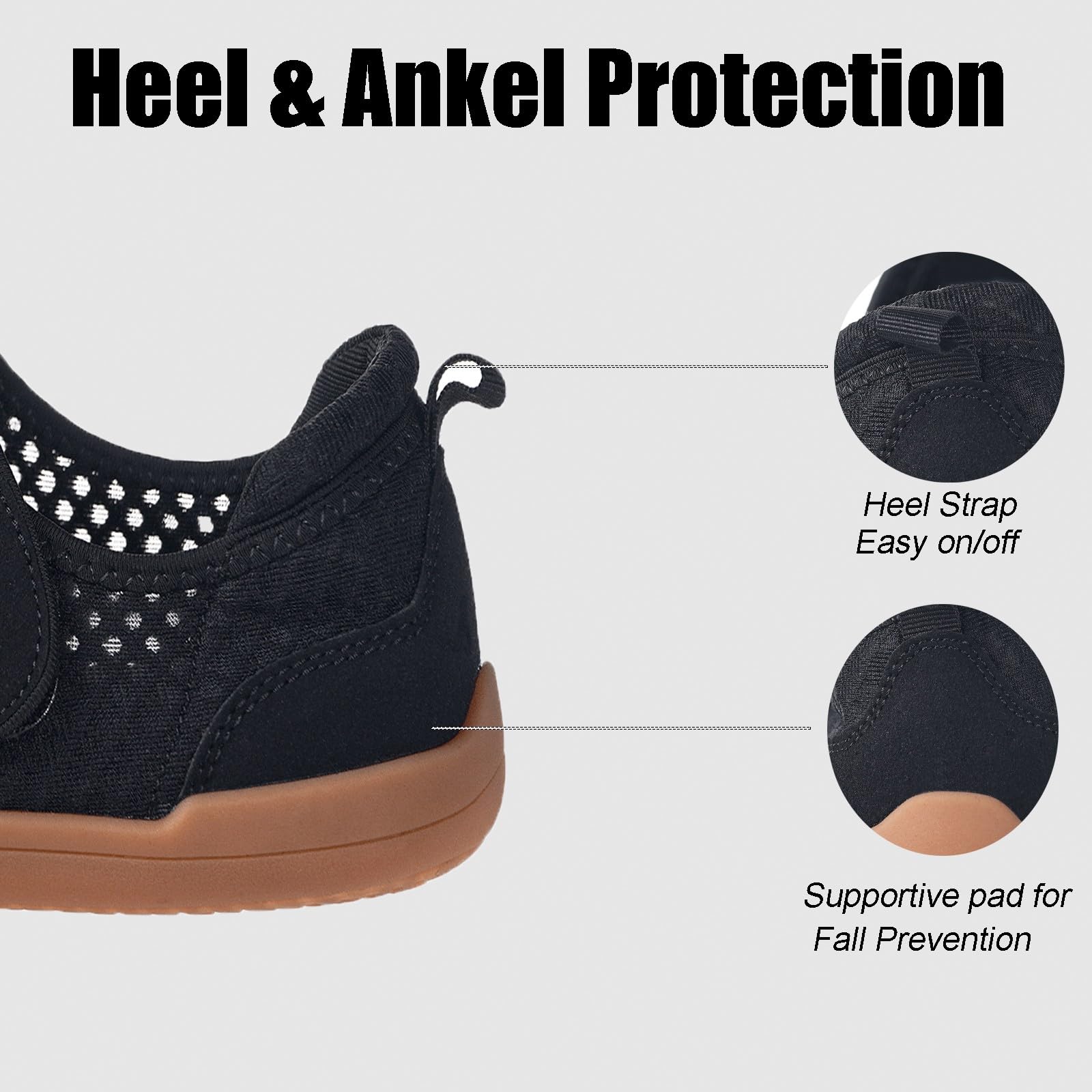 Zapatos Diabeticos para Mujer Hombre Extra Anchas Transpirables Ligero Antideslizante Ajustable Cómodo ortopédicos Zapatillas para Caminar Calzado Edema Artritis Ancianos Persona Mayor — view 6